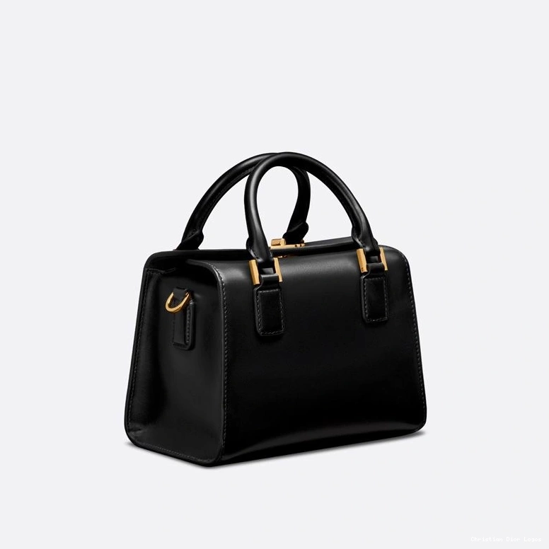 Cheap Box Dior Small Boston Bag Black Calfskin 0811 Luxury